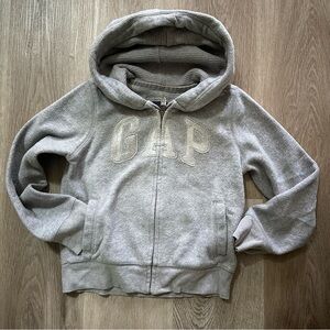 GAP Kids Girl’s Medium (8) Heather Gray Zip-Up Hoodie